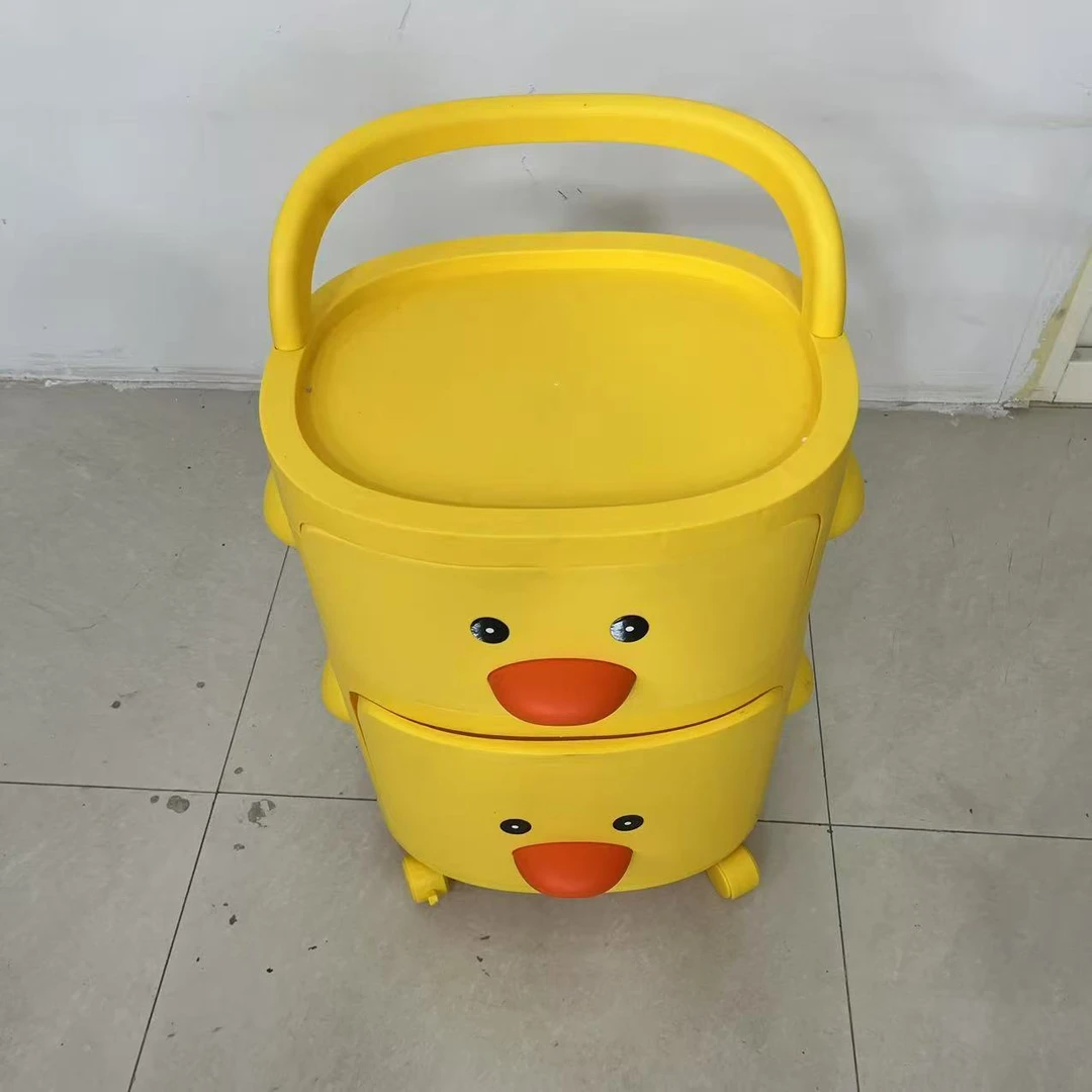 小黄鸭双层收纳柜子 颜色规格随机 HJ