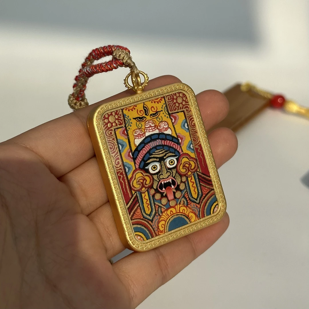 ZZ47 唐卡（扎基拉姆）纯手工绘制吊坠（多样性发其一）