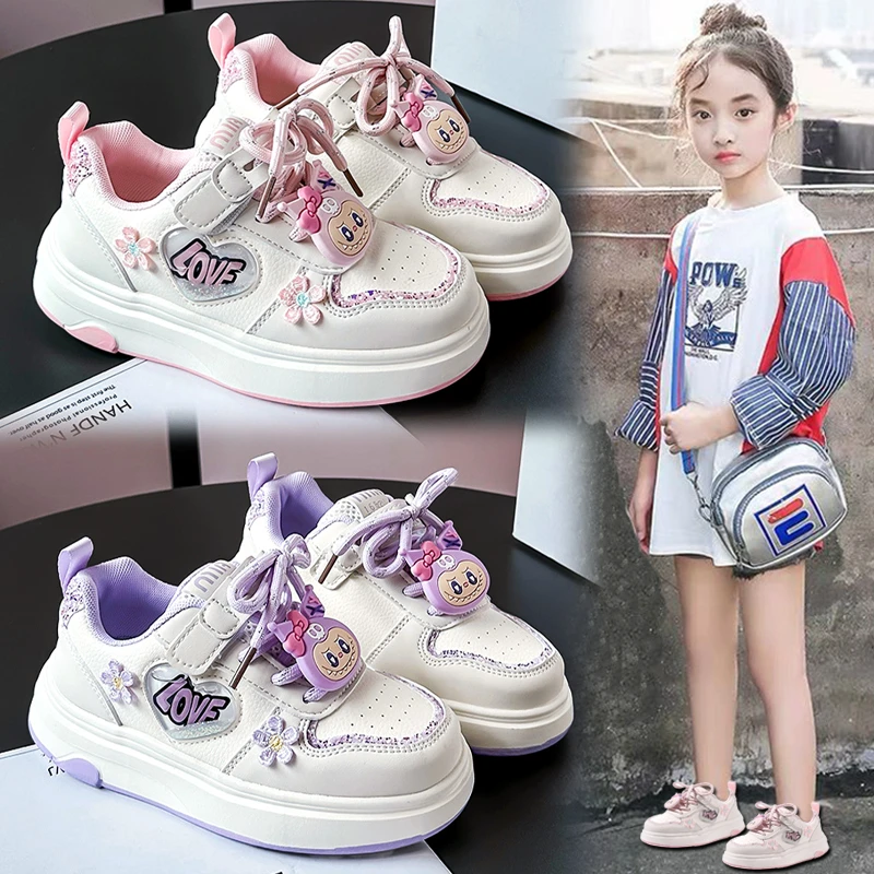 ABC女童时尚百搭板鞋2025春秋新款鞋子休闲鞋学生运动鞋小白鞋潮