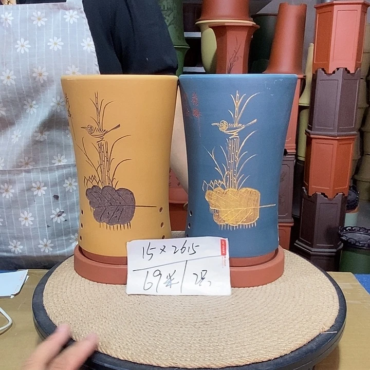 紫砂花盆紫砂花盆