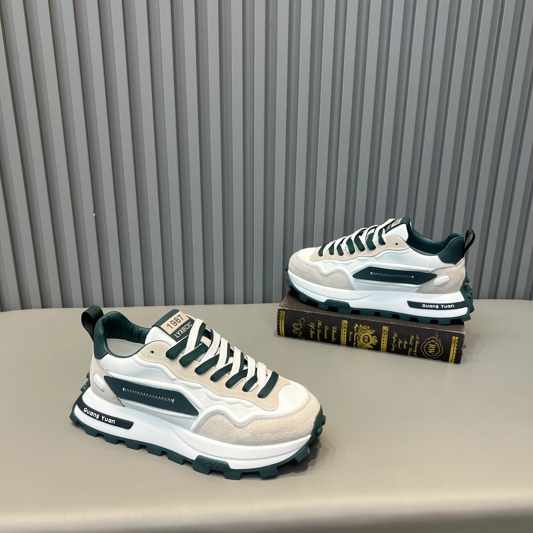 运动鞋系带潮鞋透气男鞋时尚厚底时尚休闲鞋休闲冬季男士春季