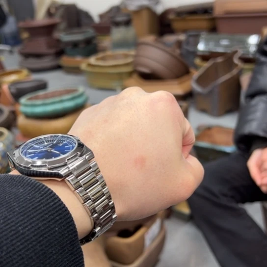 清***月紫砂花盆漂亮漂亮