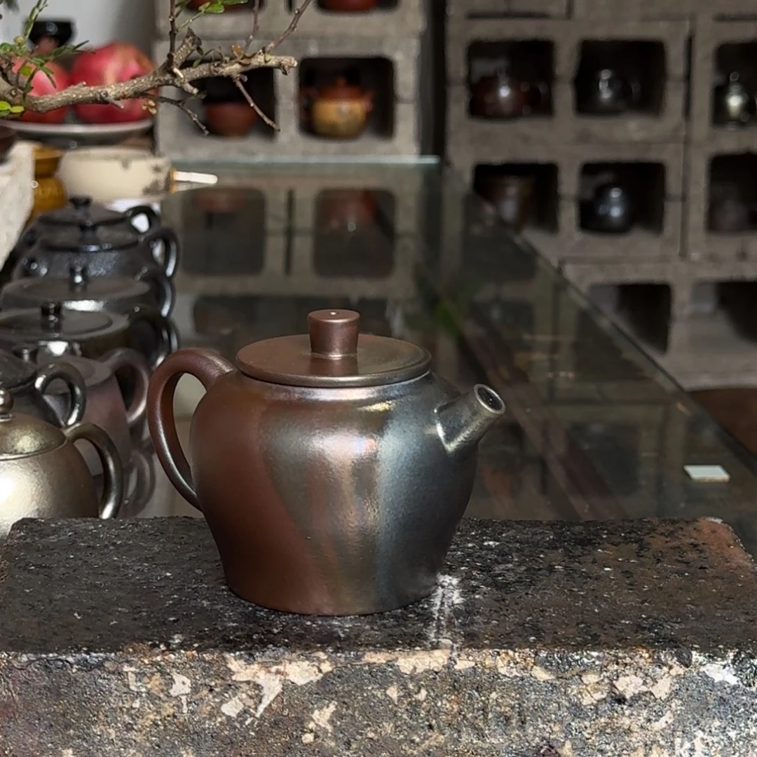 建水紫陶紫泥柴烧茶具