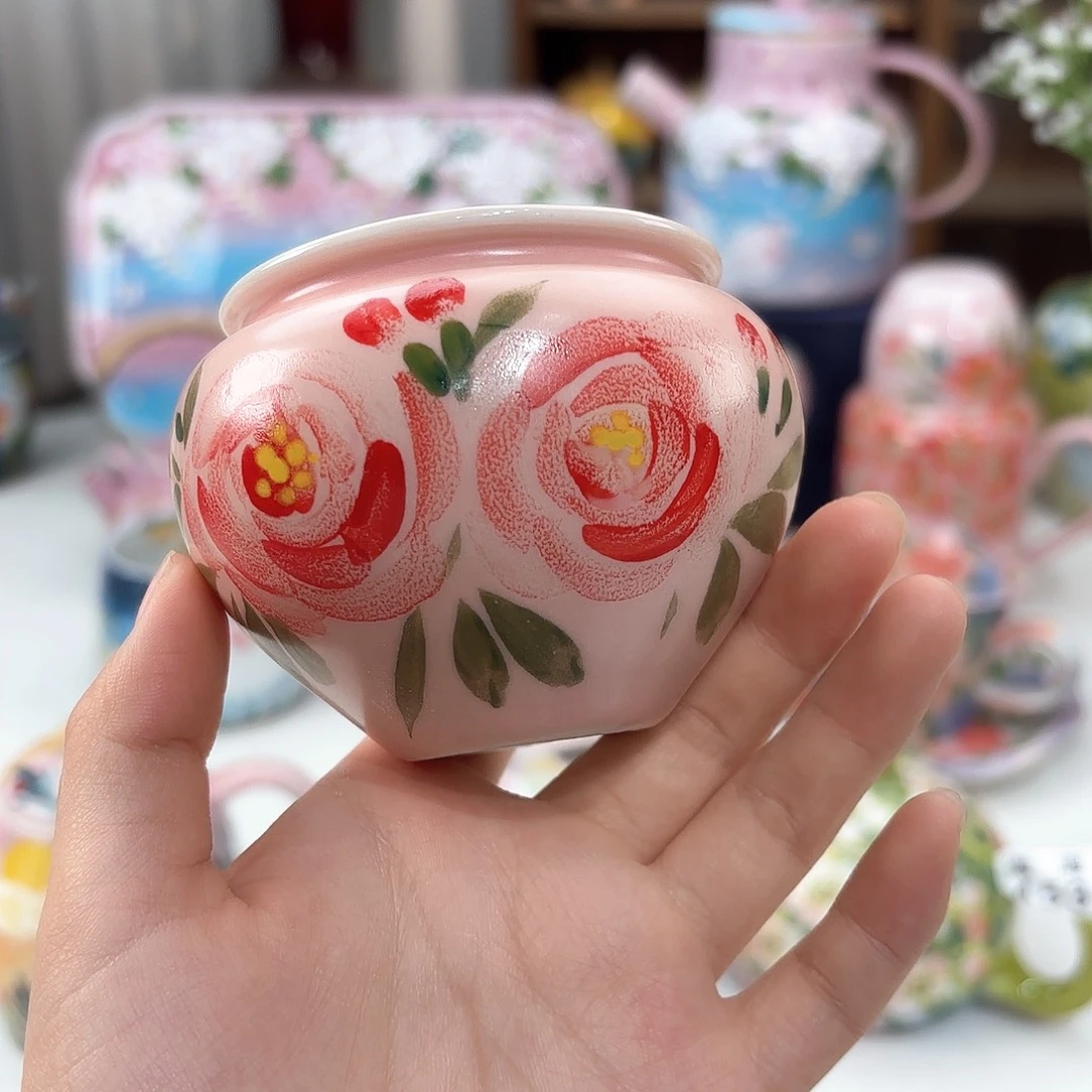 景德镇手绘高温釉下彩陶瓷茶具