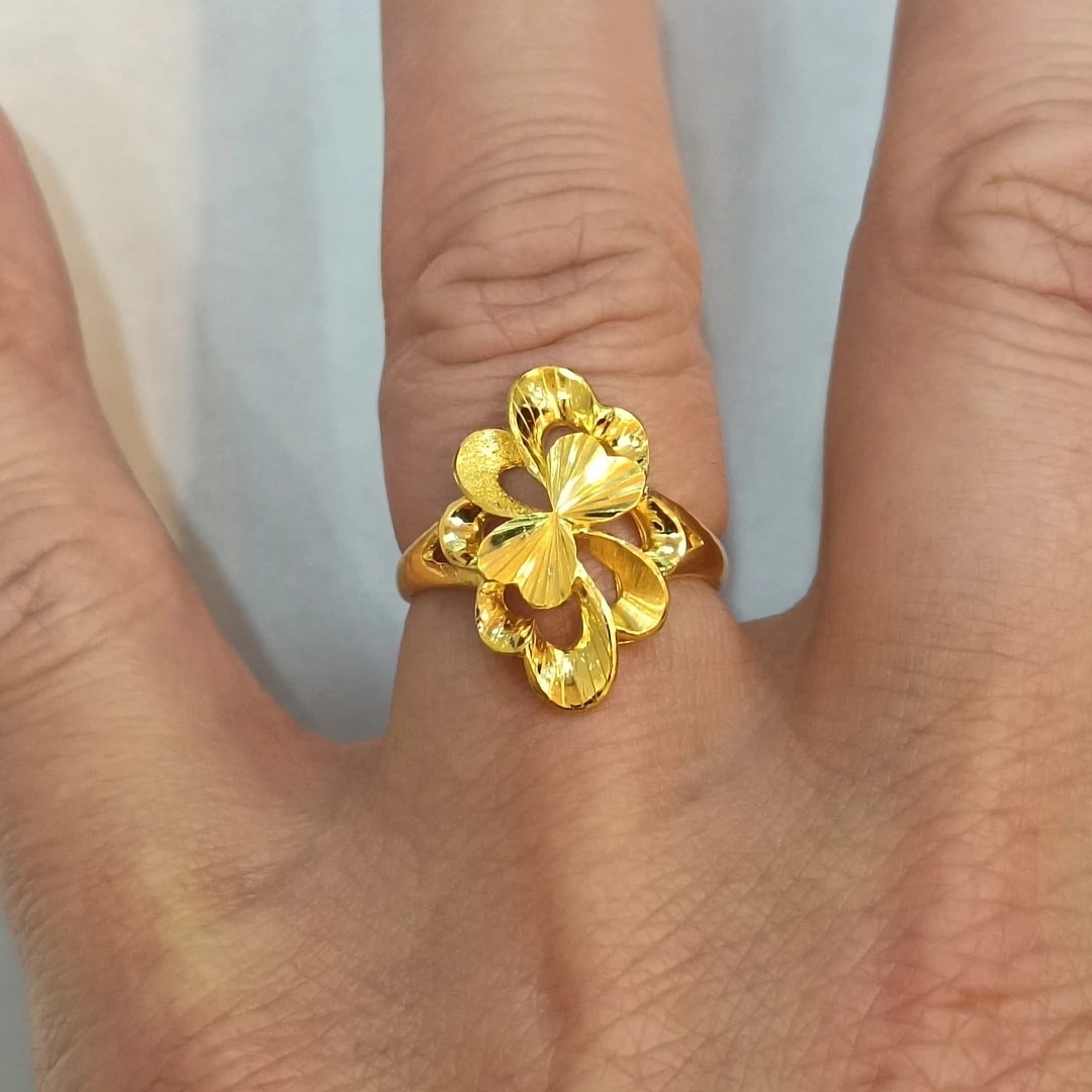 足金999黄金戒指蝴蝶结女戒真金正品纯黄金女士戒指活口精品4.53