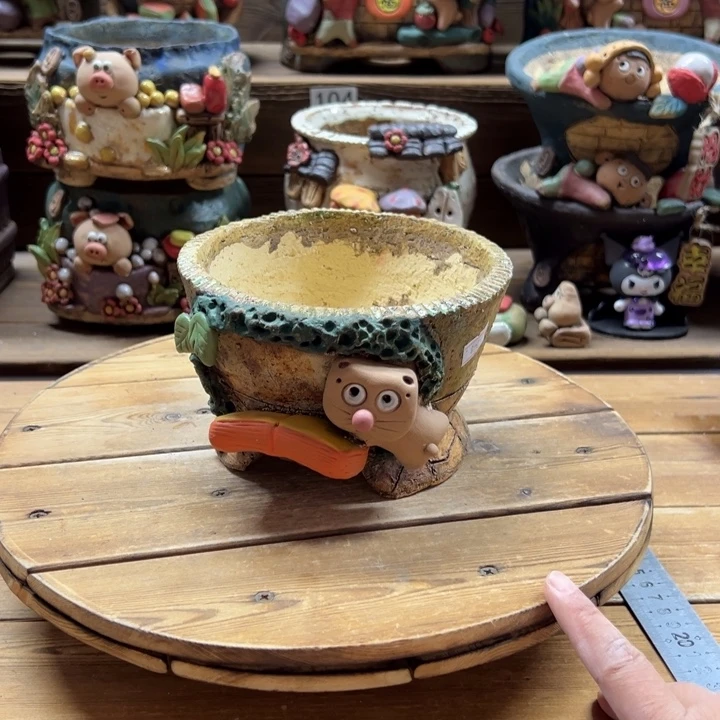 嘻哈多肉花盆百搭