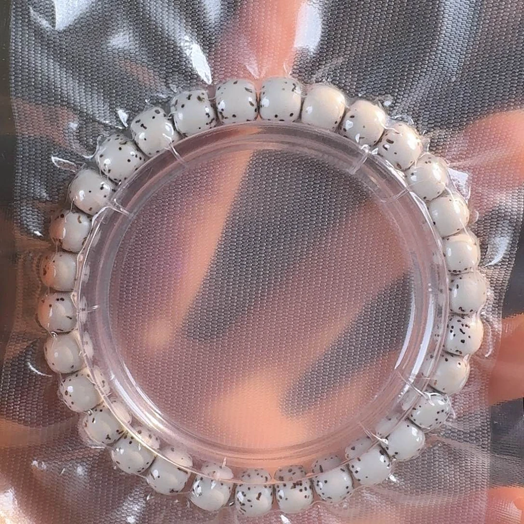 星月菩提手串D6801星月河豚半壁留白手串8mm左右