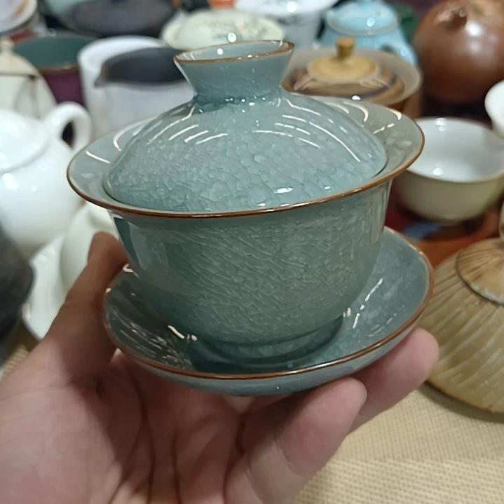 茶具直播，满15包邮，冰花盖碗