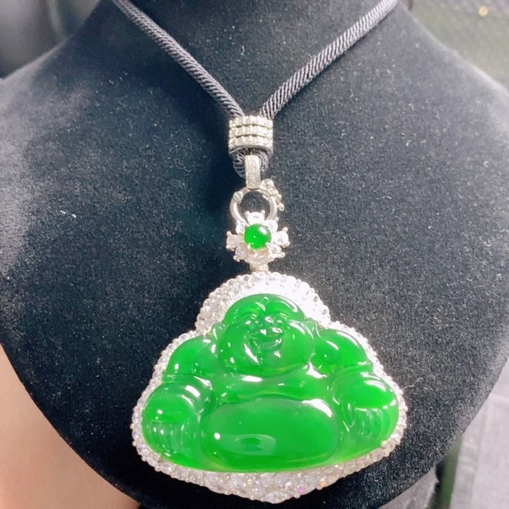 翡翠颈饰银S925镶嵌