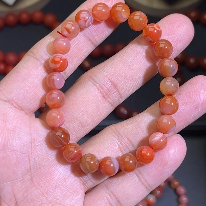 南红玛瑙未镶嵌手链8飘花