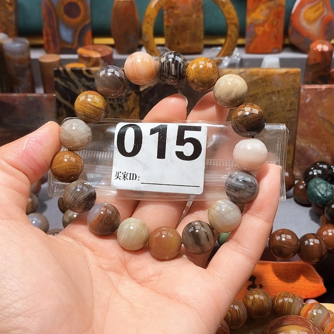 硅化玉天然北票硅化玉手串未镶嵌