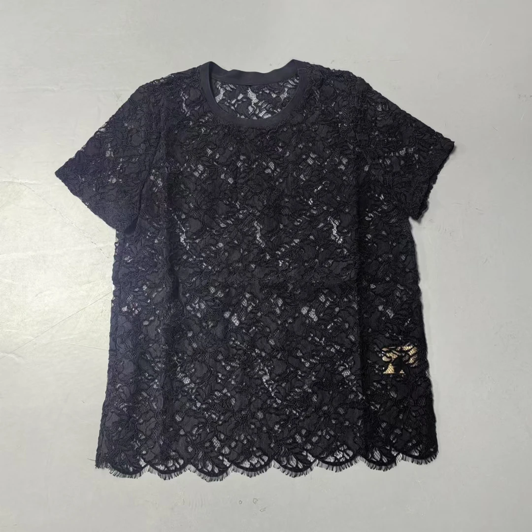【南油玲姐】黑色蕾丝上衣衬衫273122