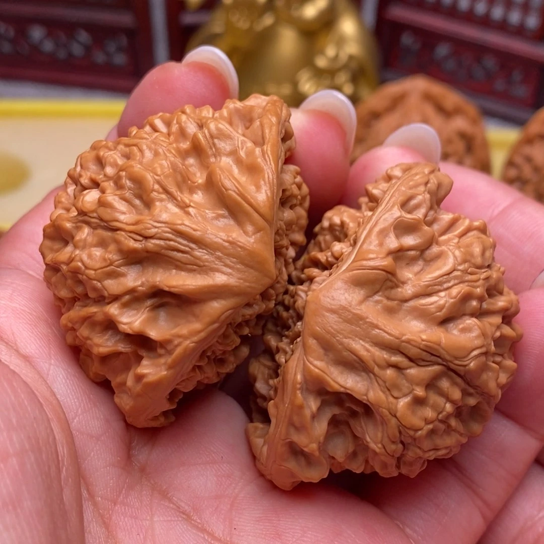 文玩核桃把件蛇头48全品