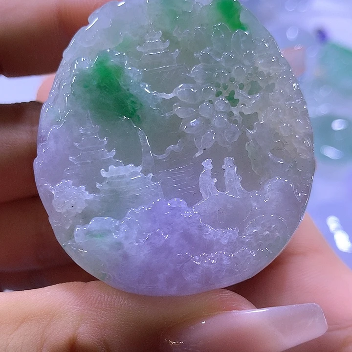 翡翠未镶嵌颈饰天然翡翠A货吊坠