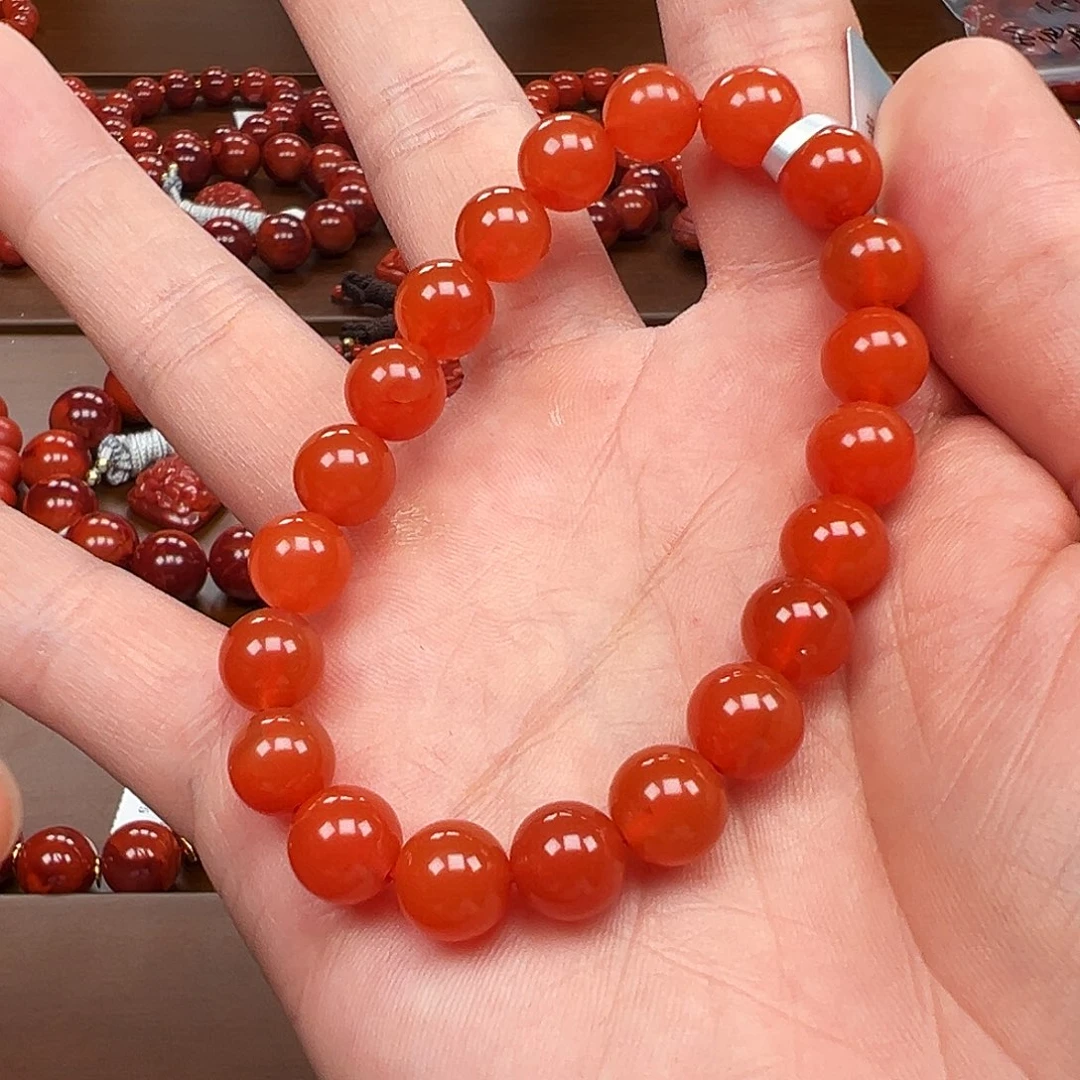 南红玛瑙未镶嵌手链