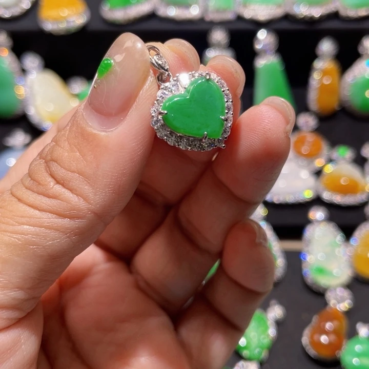 翡翠银S925镶嵌颈饰