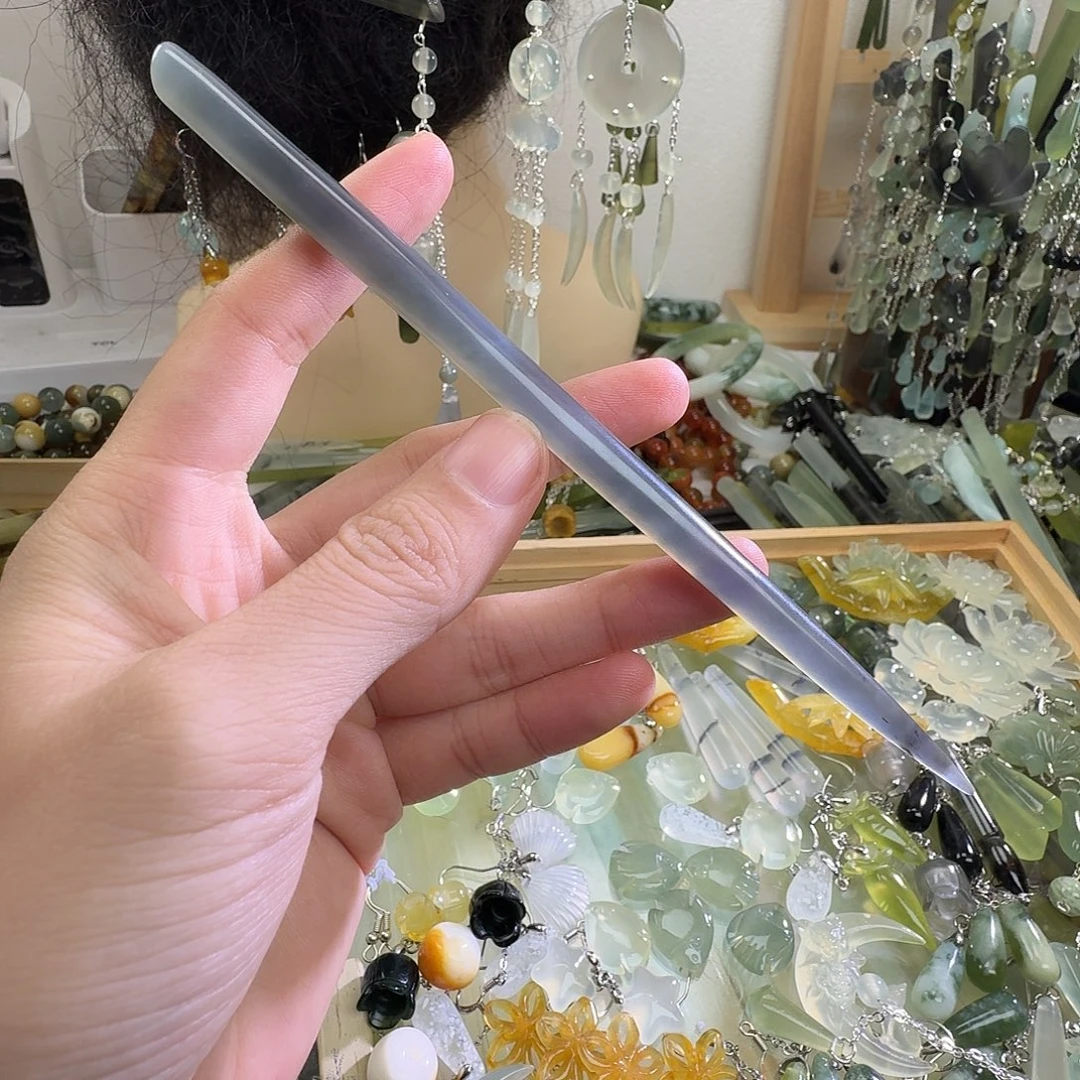 蛇纹石玉合金发饰