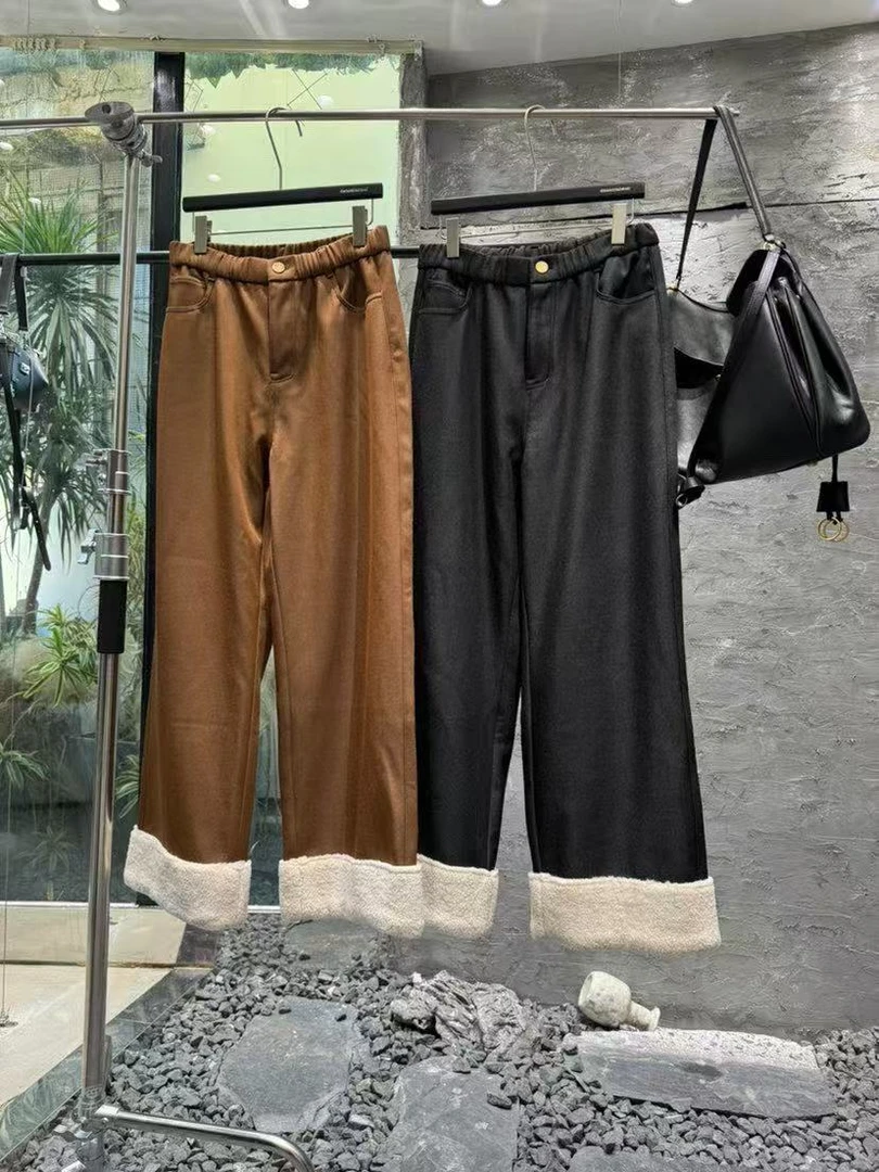 POP男装 10161冬季加厚个性休闲裤百搭帅气直筒长裤