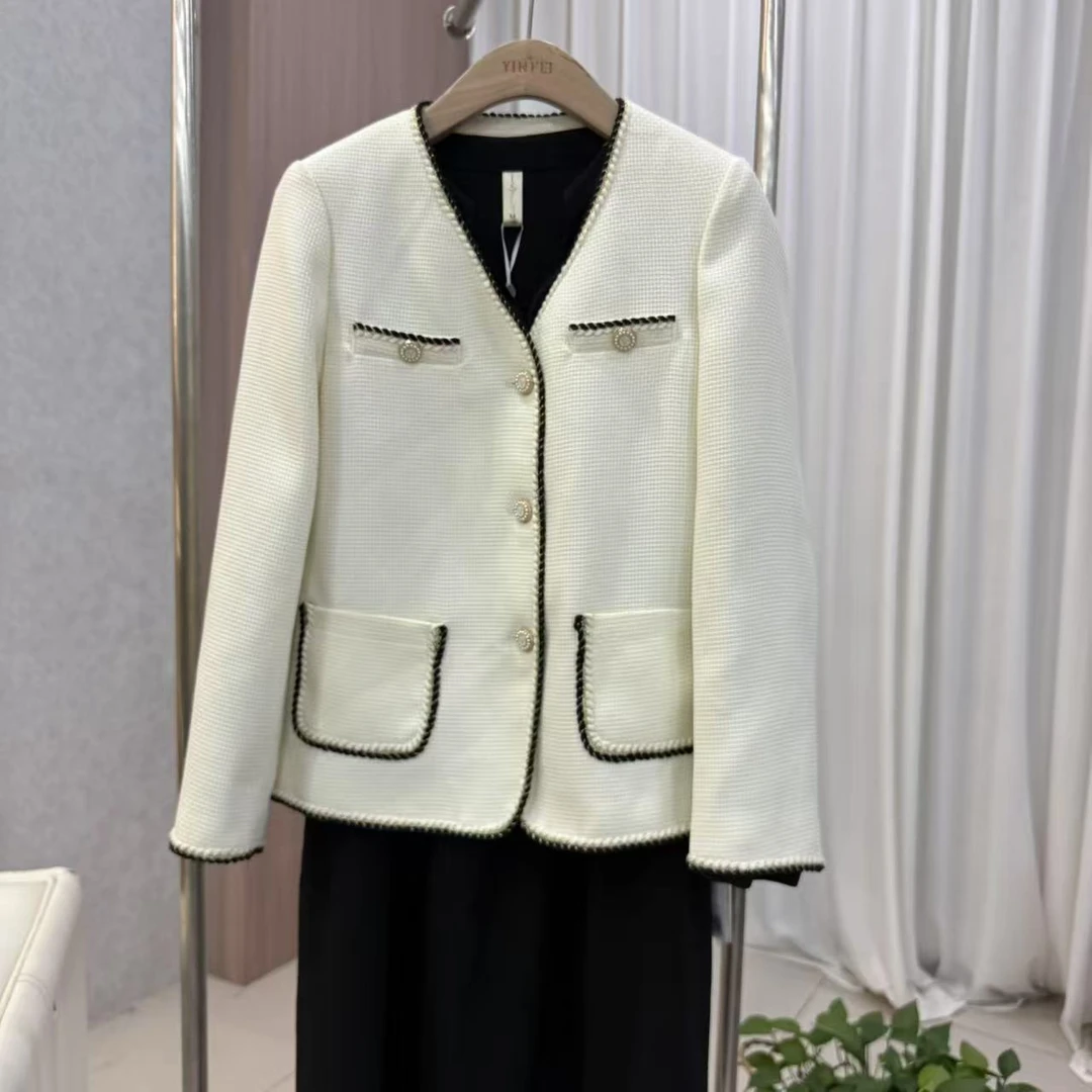 【C018】2025新款气质名媛法式时尚百搭小香风单排扣外套女上衣