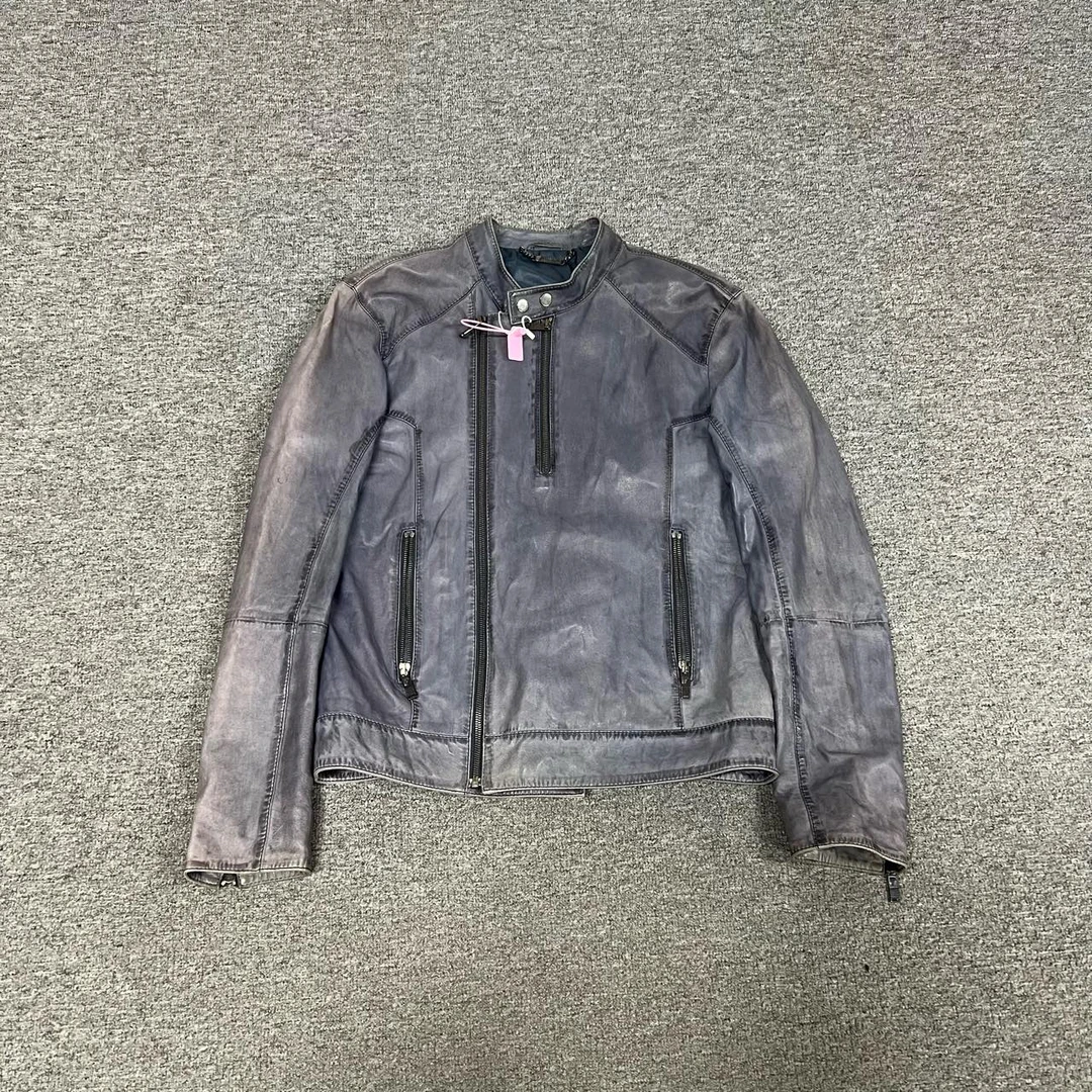 99新 VERSACE/范思哲 范思哲 做旧皮衣夹克