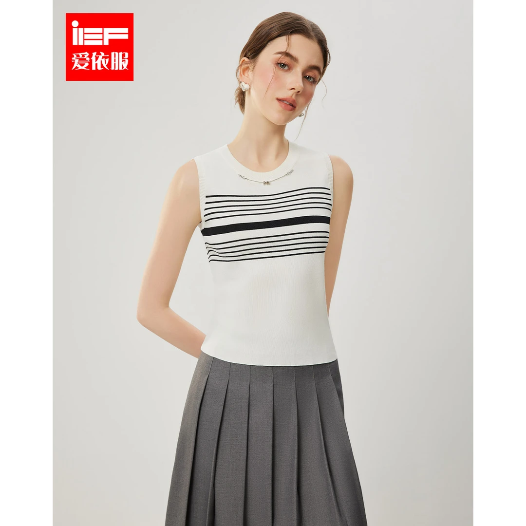 IEF/爱依服2025春季新款韩版时尚小众设计气质感修身背心欧若风