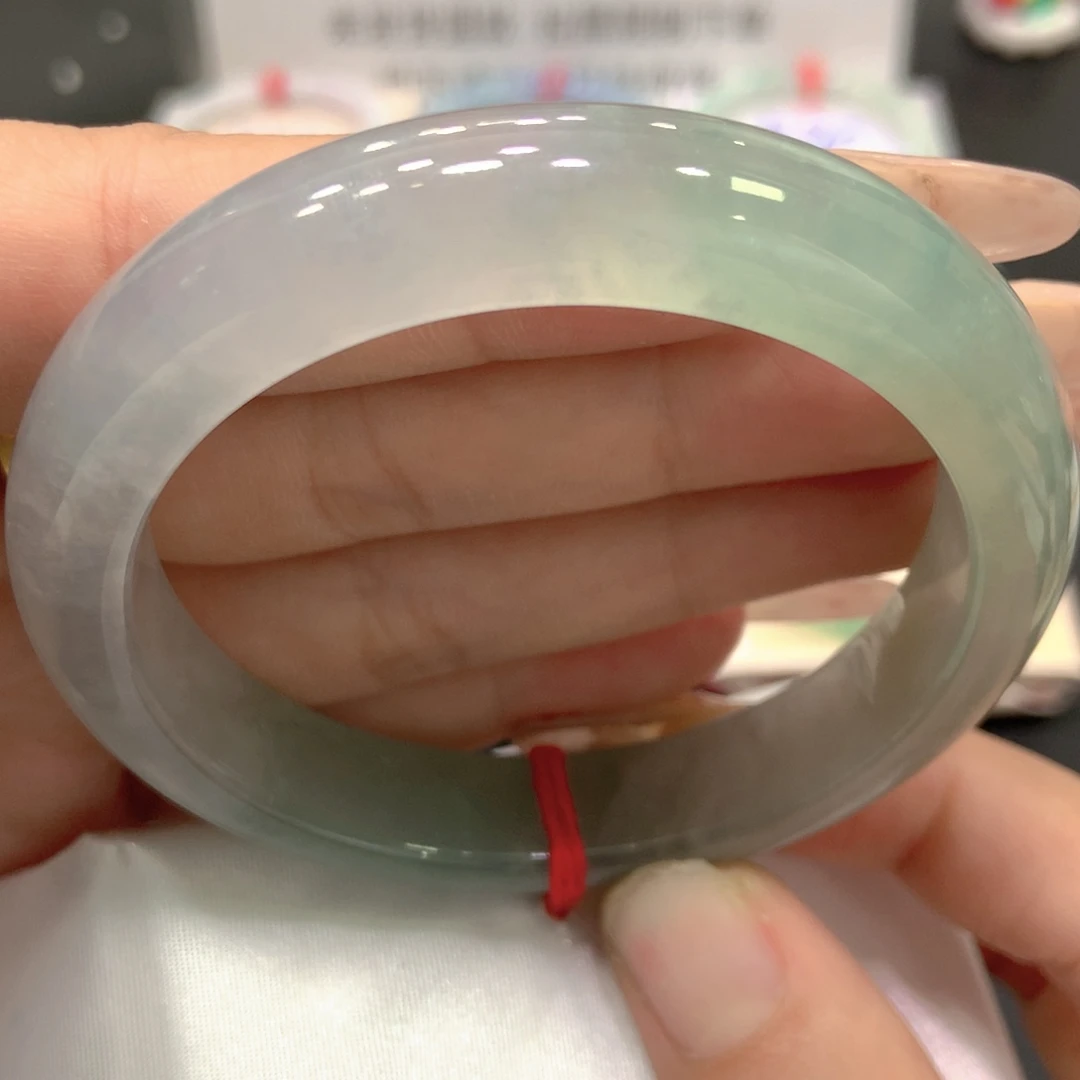 翡翠未镶嵌手镯55正