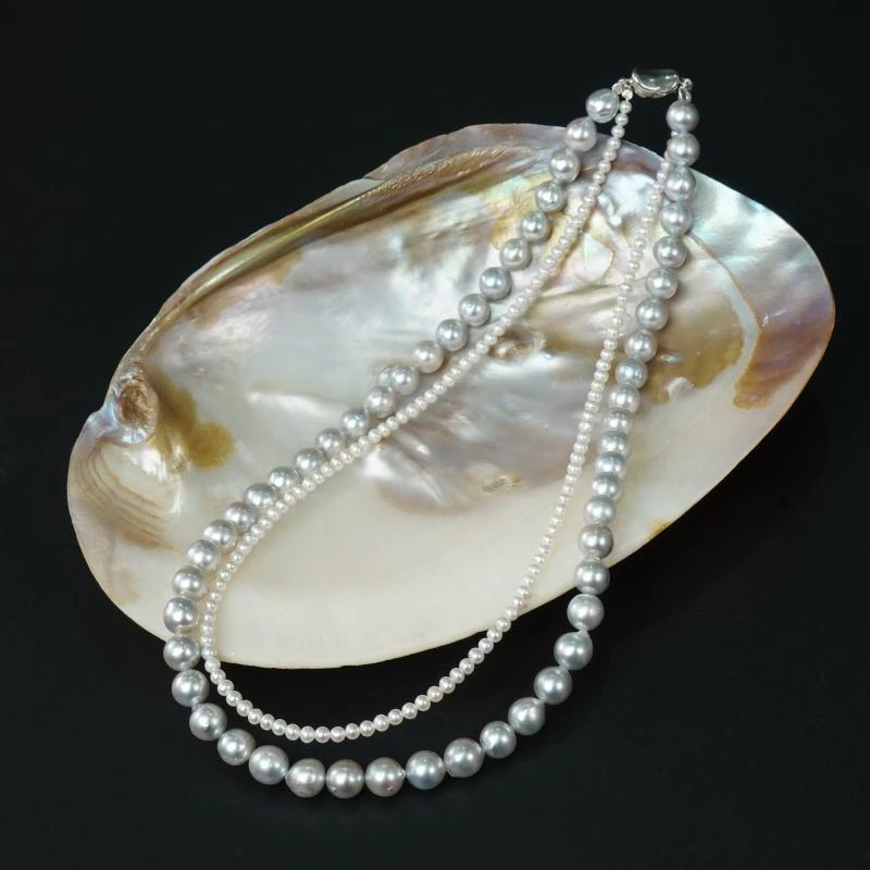 【香掌柜】海水真多麻珍珠双层项链（发一件）