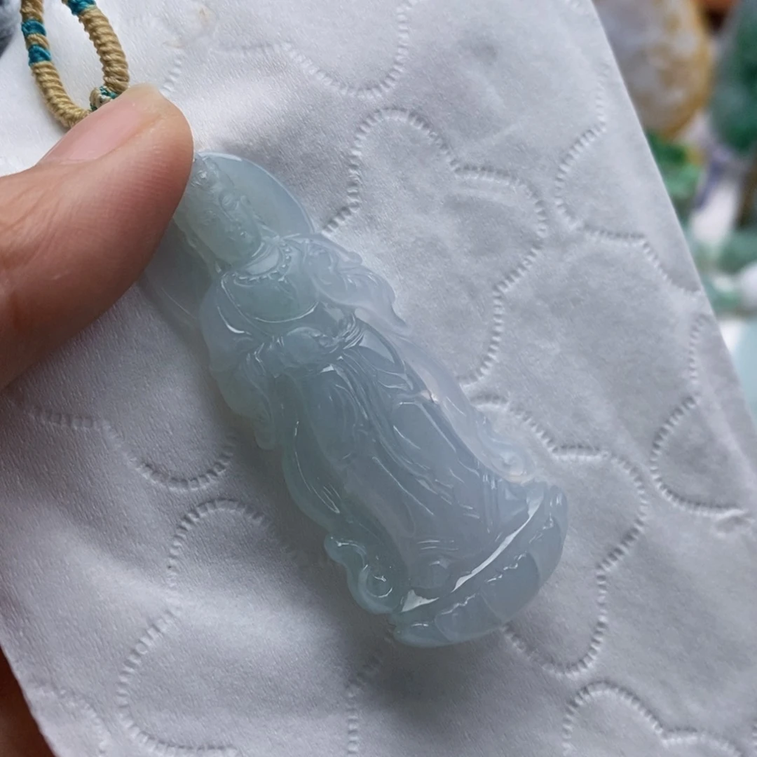 定制翡翠未镶嵌天然缅甸A货翡翠观音