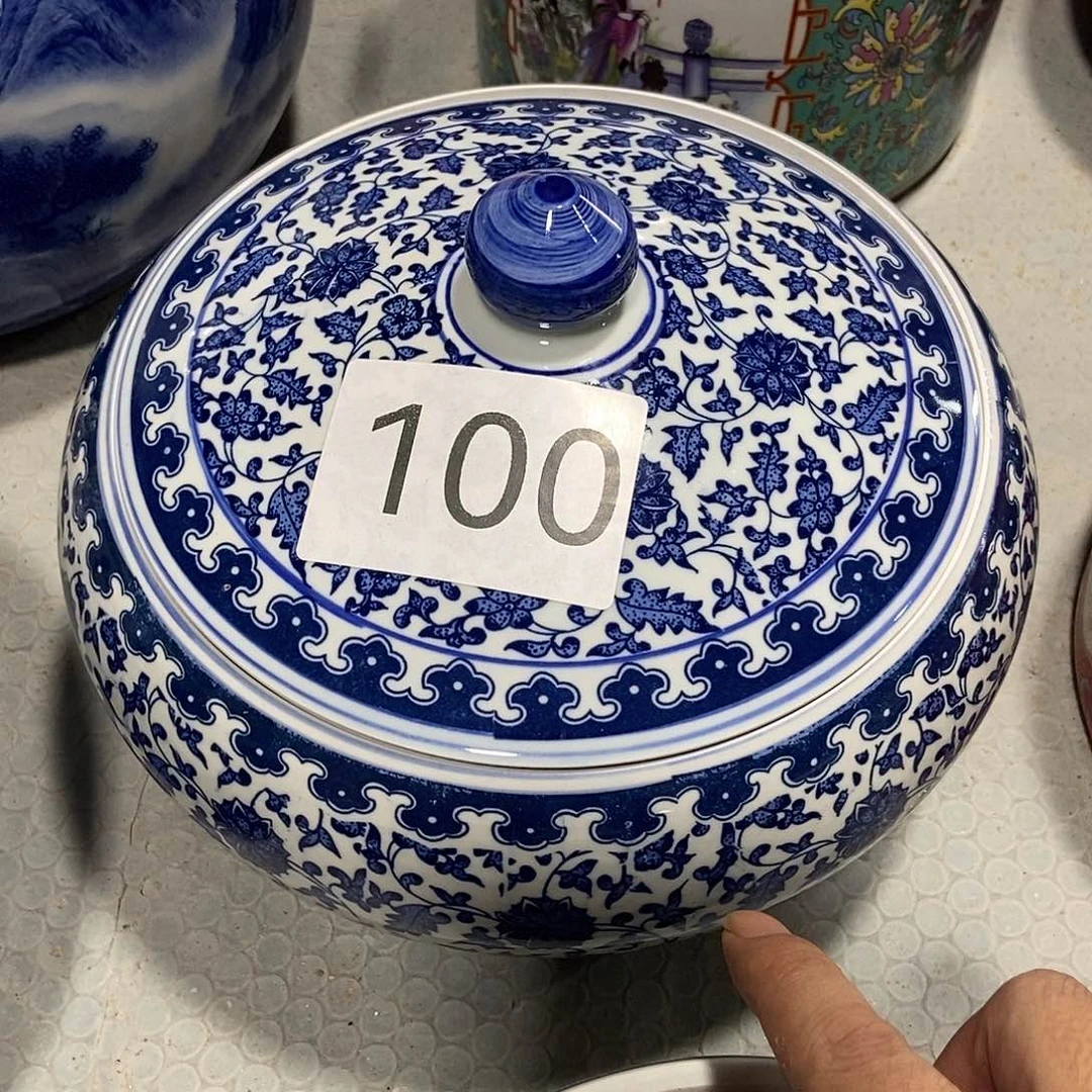 清***水瓷片景德镇陶瓷罐100