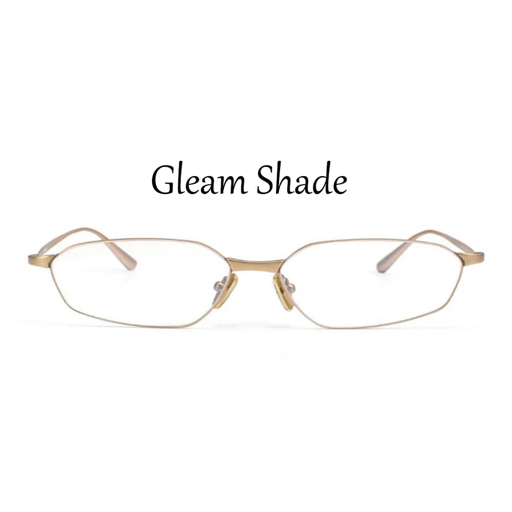 格影Gleam Shade 2025超薄纯钛个性银丝爆款窄框防蓝光眼镜049