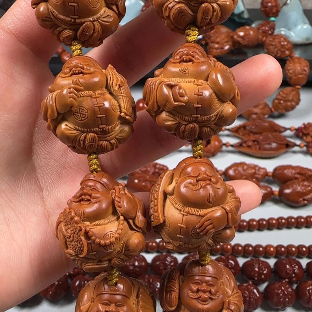 手串橄榄核27地主财神