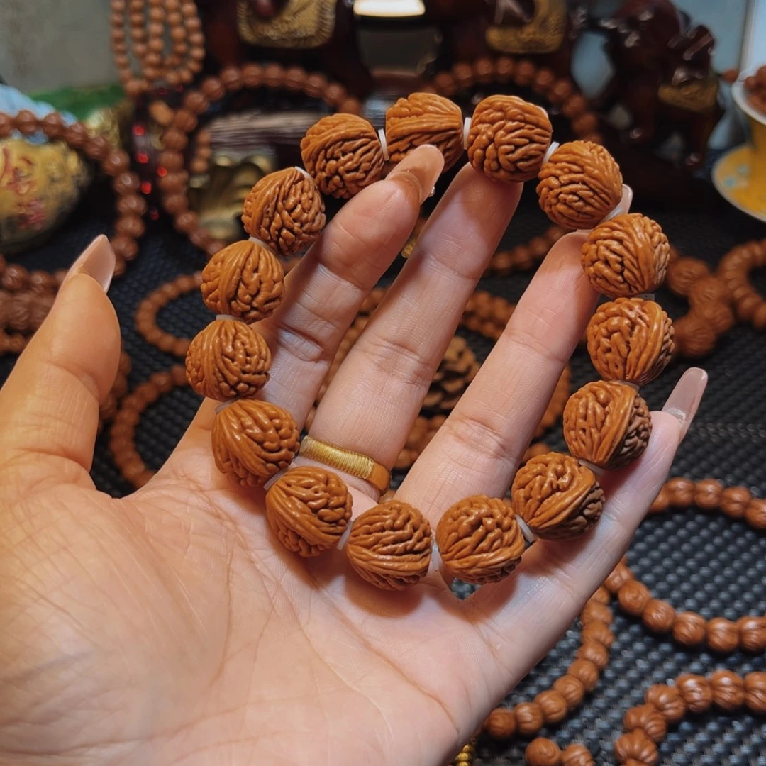 桃核手串17精品元宝刺龙
