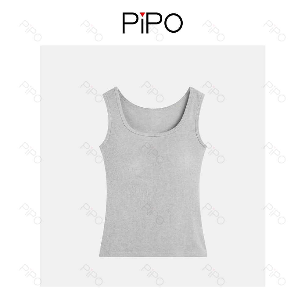 PIPO【黑松露】【宽肩带】秋冬款可外穿女背心保暖打底女背心DDS3I227