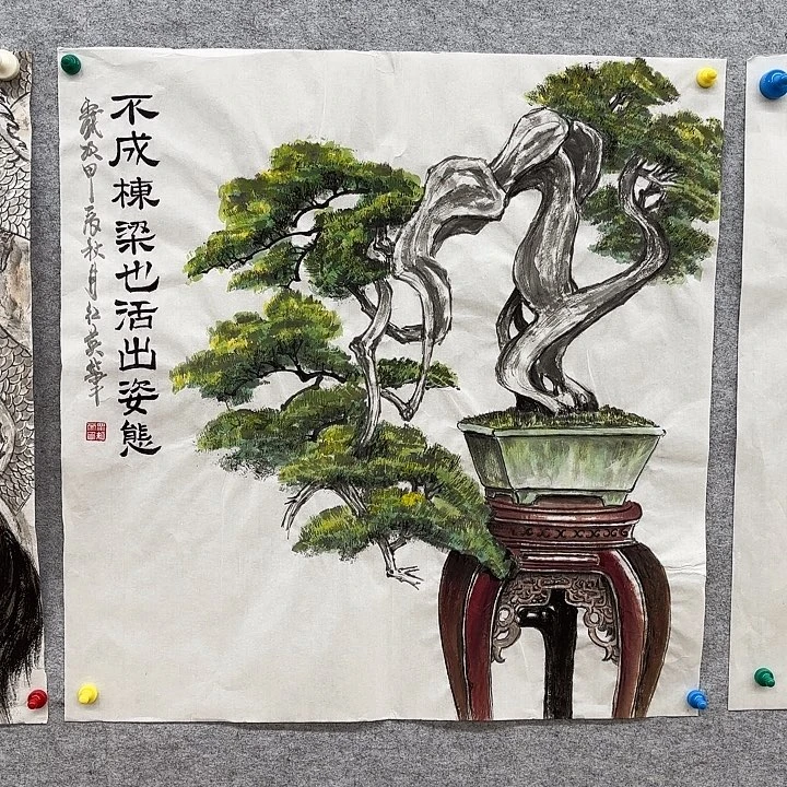国画花鸟的四尺斗方