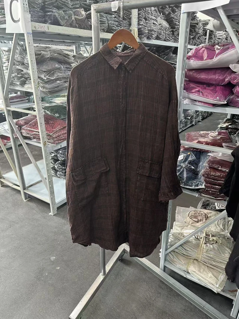 【蓉哥出品】色织亚麻衬衫J72