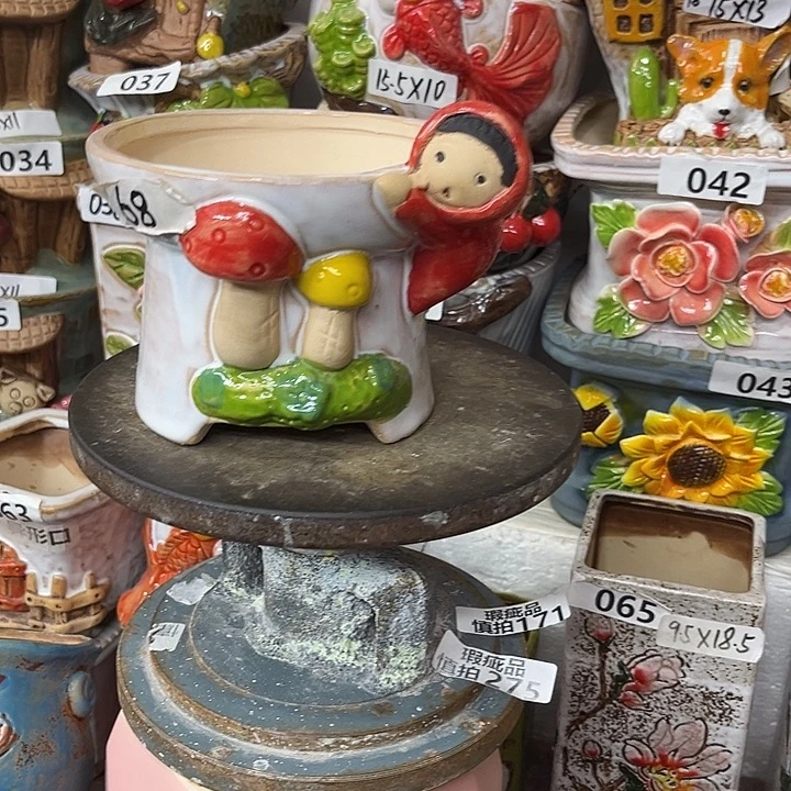粗陶材质多肉花盆