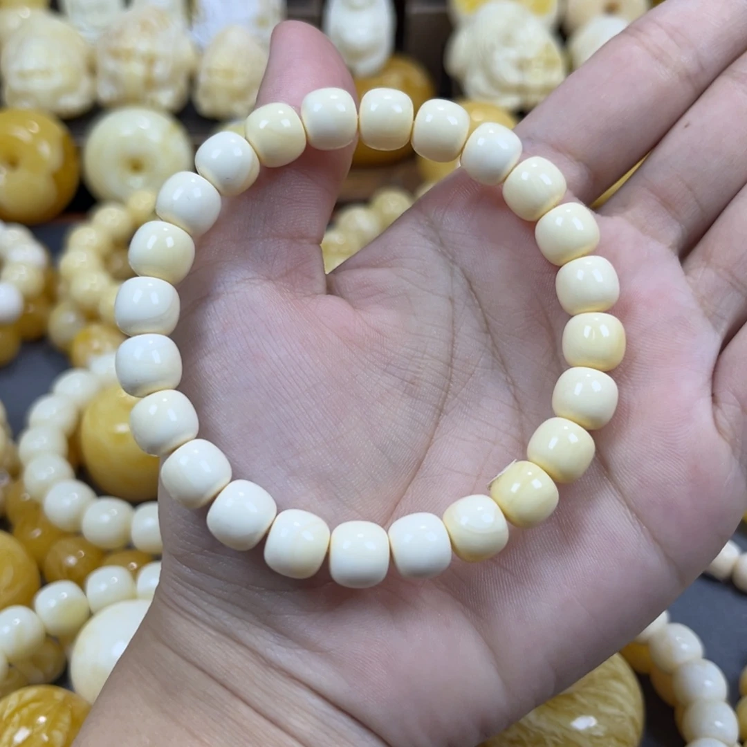 琥珀未镶嵌手串同料老邢手串9.1mm