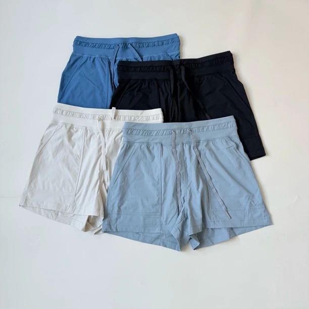 言真家高端版本dance studio速干高腰女款山系轻薄运动三分短裤