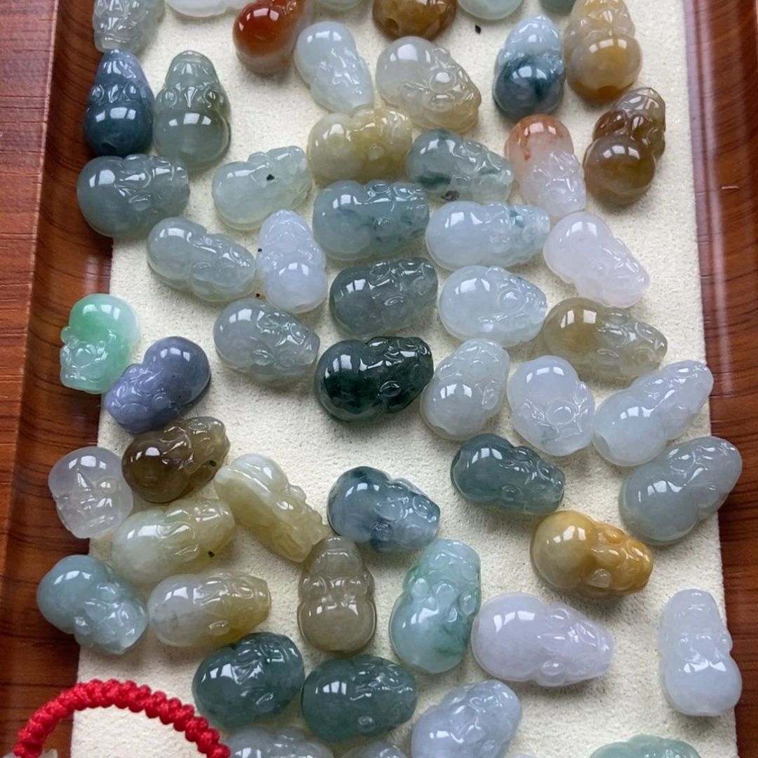 吊坠(赠链)未镶嵌翡翠如意貔貅手链多样性发货选其一