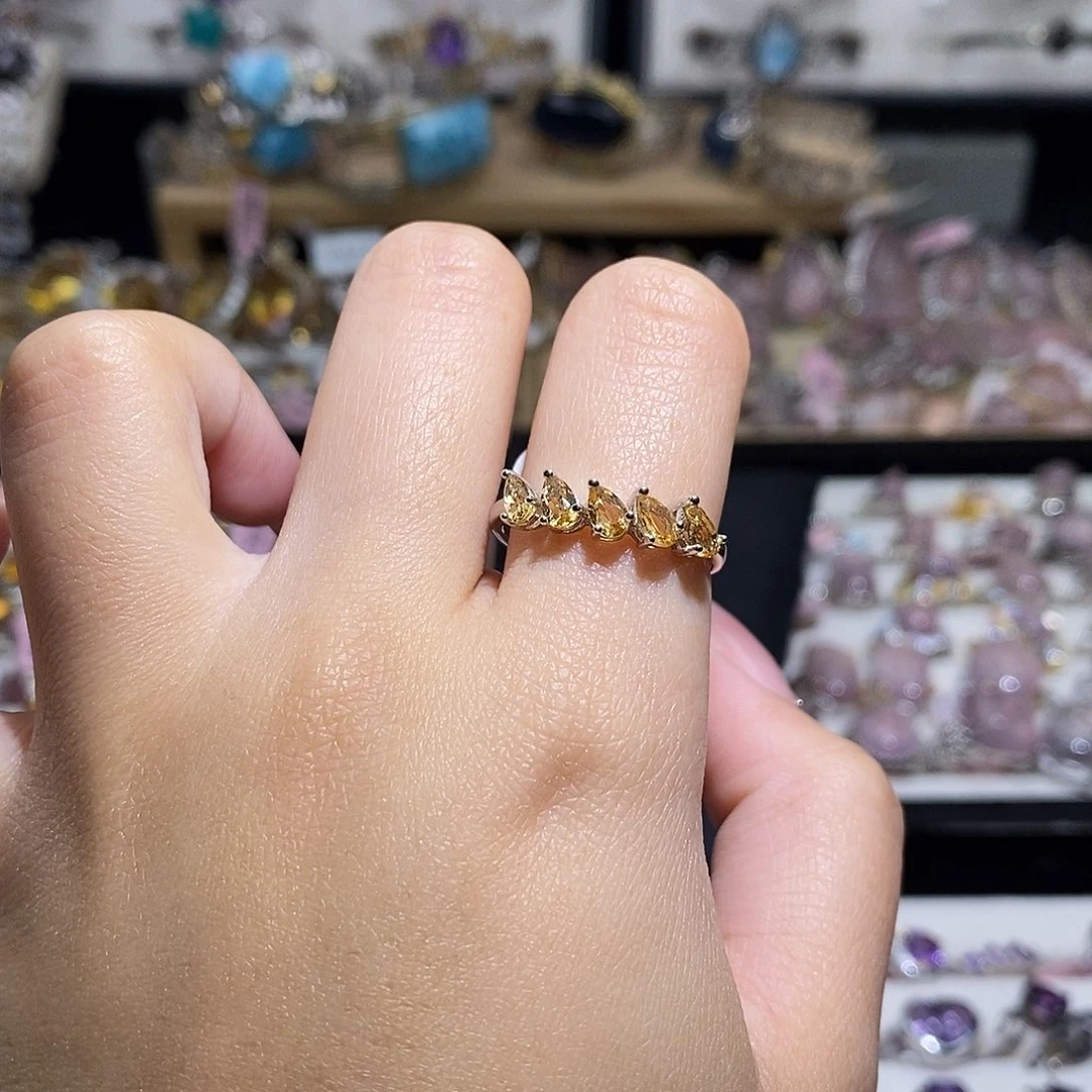 步***步戒指水晶银S925镶嵌