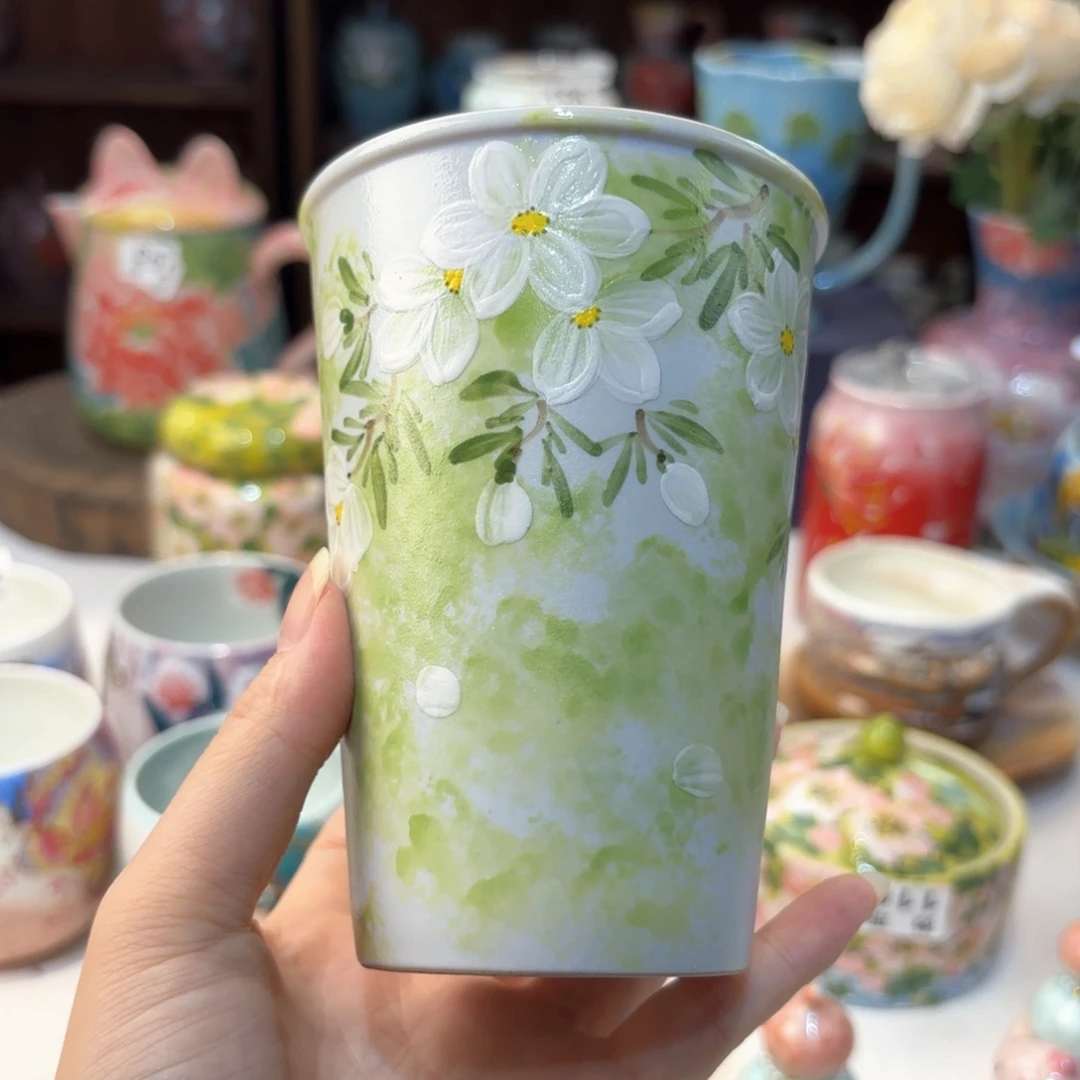 景德镇手绘高温釉下彩陶瓷茶具