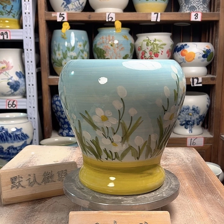 陶鱼尾水仙花陶瓷