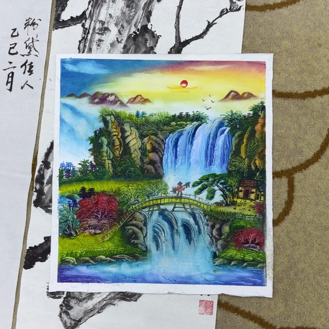 国画油画作品童童童