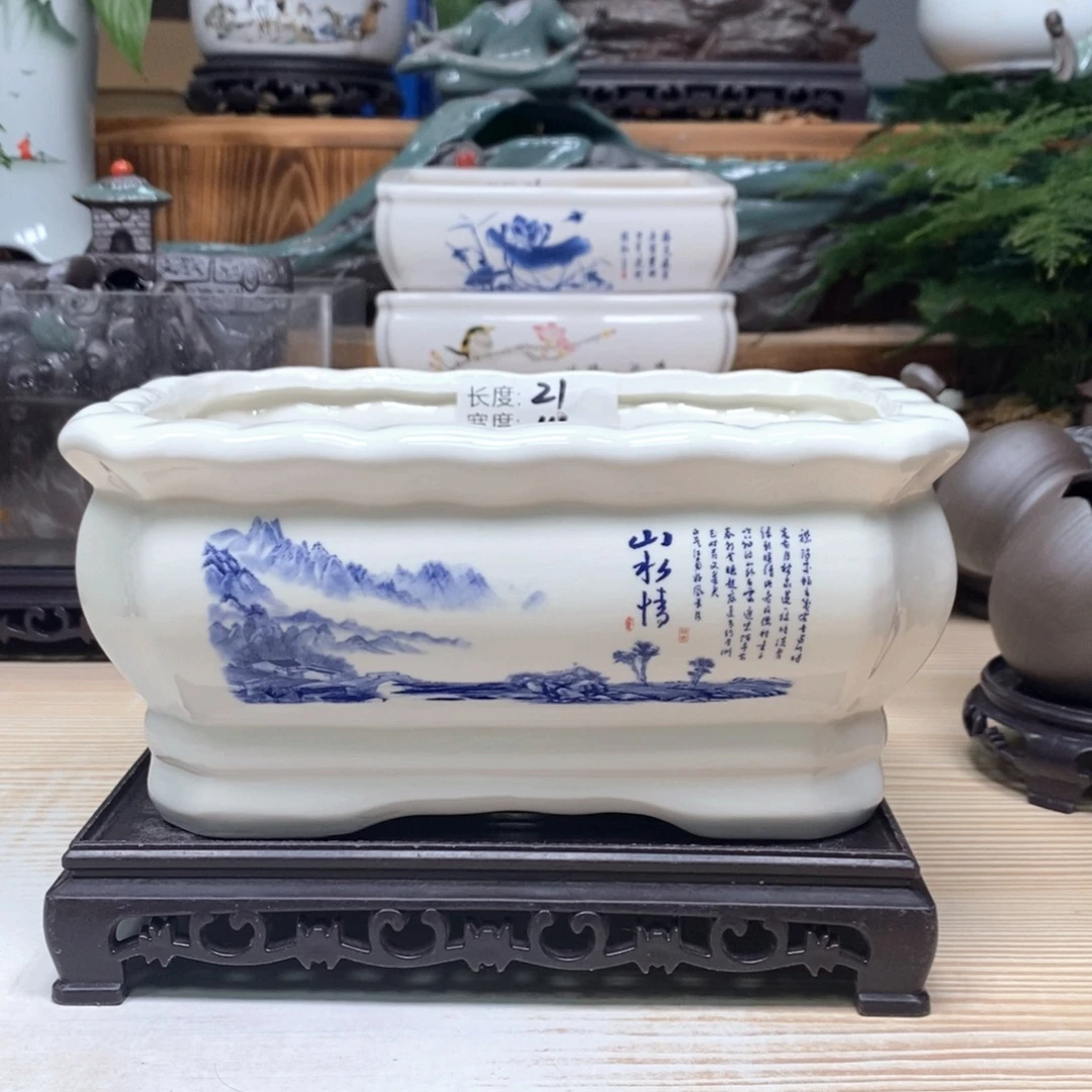 紫砂花盆陶瓷艺术花盆陶瓷