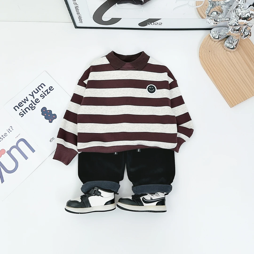 儿童新卫衣加绒款长袖2025新款秋冬装男童 D-YC6921 悠悠童话童装