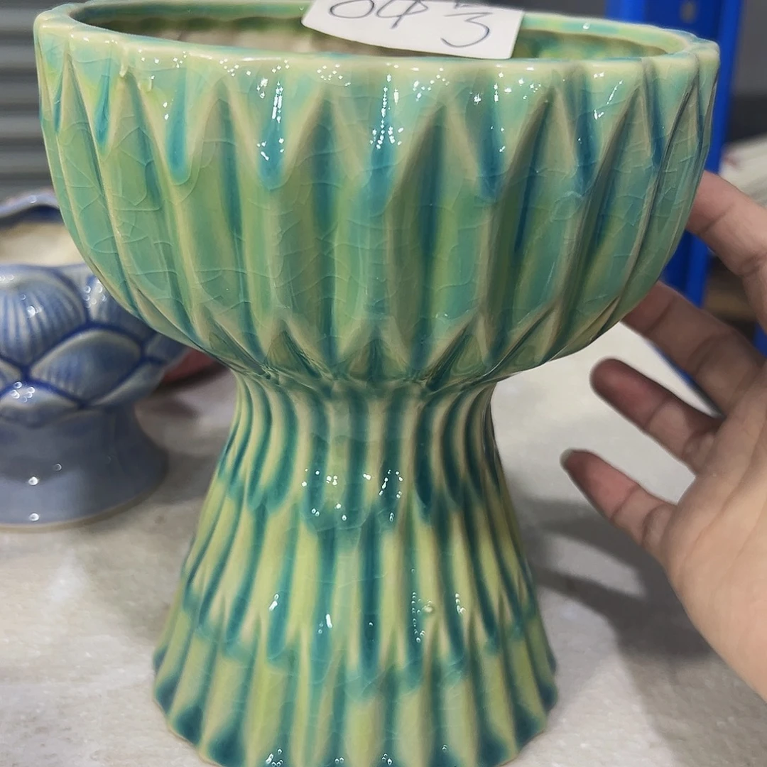 外贸尾单陶瓷花盆凑10米包邮