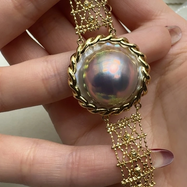 拼合珍珠（马贝珠）手镯未镶嵌?*