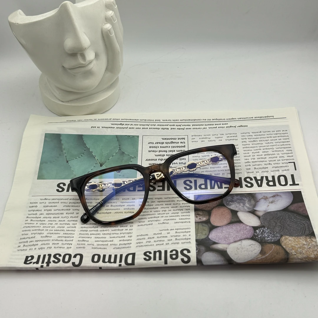 【3067】玳瑁山茶花防蓝光平光镜女素颜神器大脸显瘦眼镜