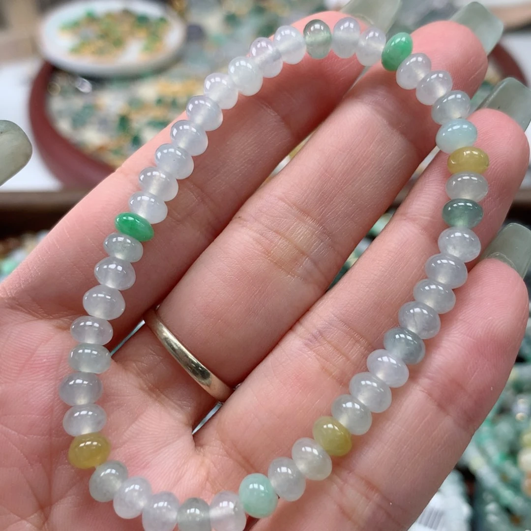 散珠翡翠鼓珠手串