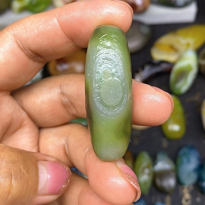 花眼玛瑙桶珠饰品奇石